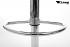 Designer Barstool  white height adjustable with padded backrest and removable armrest -