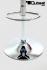 Designer Barstool  white padded height adjustable by gas lift action - "Tom"