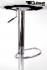 Designer Barstool  white REAL LEATHER height adjustable by gas lift action - "Clemens"
