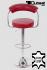 Designer Barstool wine red REAL LEATHER height adjustable by gas lift action