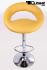 Designer Barstool yellow padded height adjustable by gas lift action -