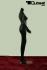 Dull black window mannequin, headless