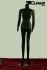 Dull black window mannequin, headless