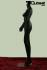 Dull black window mannequin, headless