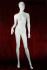 dull white mannequin with modeled hair