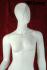 dull white mannequin with modeled hair