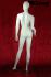 dull white mannequin with modeled hair