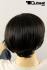 Dunkelbraune, kurze Frauenper�cke mit Seitenscheitel