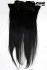 Echthaar Extensions Set 7-teilig schwarz 46cm