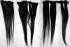 Echthaar Extensions Set 7-teilig schwarz 46cm