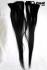 Echthaar Extensions Set 7-teilig schwarz 46cm