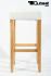 Edler Holzbarhocker Barhocker Holz wei Holzgestell Natur "Ben"