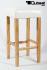 Edler Holzbarhocker Barhocker Holz wei Holzgestell Natur "Ben"