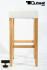 Edler Holzbarhocker Barhocker Holz wei Holzgestell Natur verstellbare Bodengleiter "Ben"