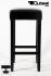 Edler Holzbarhocker braun Barhocker Holz Holzgestell Schwarz Bodengleiter verstellbar "Ben"