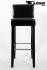 Edler Holzbarhocker braun Holzgestell B-WARE Schwarz mit Lehne Barhocker Holz "Chris"
