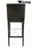 Edler Holzbarhocker braun Holzgestell schwarz Barhocker Holz mit verstellbaren Bodengleitern und Rckenlehne "Michael"