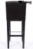 Edler Holzbarhocker braun Holzgestell Schwarz mit Lehne und verstellbaren Bodengleitern Barhocker Holz "Chris"