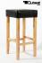 Edler Holzbarhocker schwarz Barhocker Holz Holzgestell Natur "Ben"
