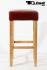 Edler Holzbarhocker weinrot Barhocker Holz Holzgestell Natur "Ben"