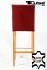 Edler Holzbarhocker weinrot Holzgestell Barhocker Holz Natur mit Lehne ECHT LEDER "Michael"