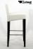 Edler Holzbarhocker wei Holzgestell B-WARE Barhocker Holz Schwarz mit Lehne "Chris"