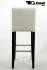 Edler Holzbarhocker wei Holzgestell B-WARE Barhocker Holz Schwarz mit Lehne "Chris"