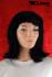 Elegant, black wig with bang