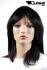 Elegant, black wig with fashionable cut