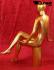 Elegante sitzende Schaufensterpuppe