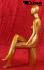 Elegante sitzende Schaufensterpuppe