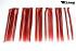 Extensions in flammendem Rot aus Kanekalon