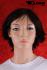Fashionable, short long wig in black