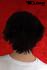 Fashionable, short long wig in black