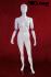 Female Mannequin with movable arms, white shining