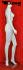 Female window mannequin, headless, white