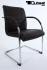 Freischwinger Kunstleder braun gepolstert, chrome -"Chicago"