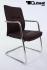 Freischwinger Kunstleder braun gepolstert, chrome - "Seattle"