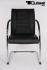 Freischwinger Kunstleder schwarz gepolstert, chrome B-WARE -"Chicago"