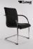 Freischwinger Kunstleder schwarz gepolstert, chrome B-WARE -"Chicago"
