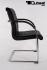 Freischwinger Kunstleder schwarz gepolstert, chrome B-WARE -"Chicago"