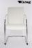 Freischwinger Kunstleder wei gepolstert, chrome B-WARE - "Chicago"