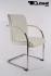 Freischwinger Kunstleder wei gepolstert, chrome B-WARE - "Chicago"