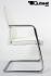 Freischwinger Kunstleder wei gepolstert, chrome -"Seattle"