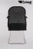 Freischwinger Mesh schwarz mit Armlehne. chrome -"Miami"