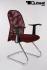 Freischwinger Mesh weinrot mit Armlehne, chrome -"Miami"