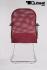 Freischwinger Mesh weinrot mit Armlehne, chrome -"Miami"