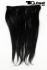 Glatte schwarze Clip-In-Extensions
