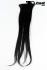 Glatte schwarze Clip-In-Extensions