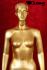 Gold female window mannequin